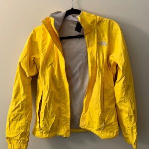 Yellow rain jacket